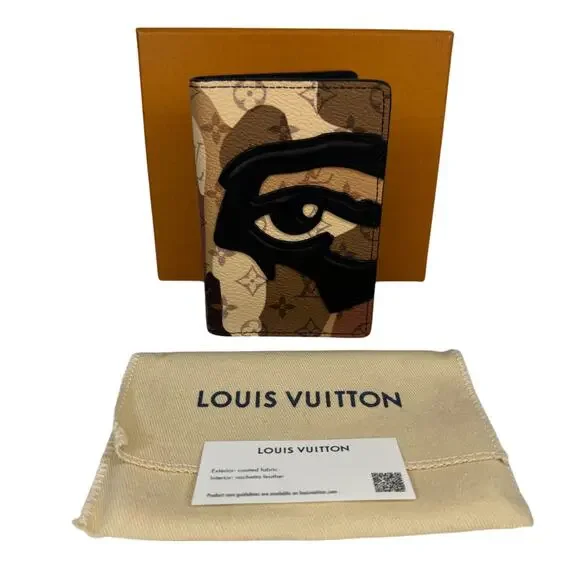 Louis Vuitton Portrait Pocket Organizer wallet Kid Super Monogram Eye camo LV - Picture 1 of 8
